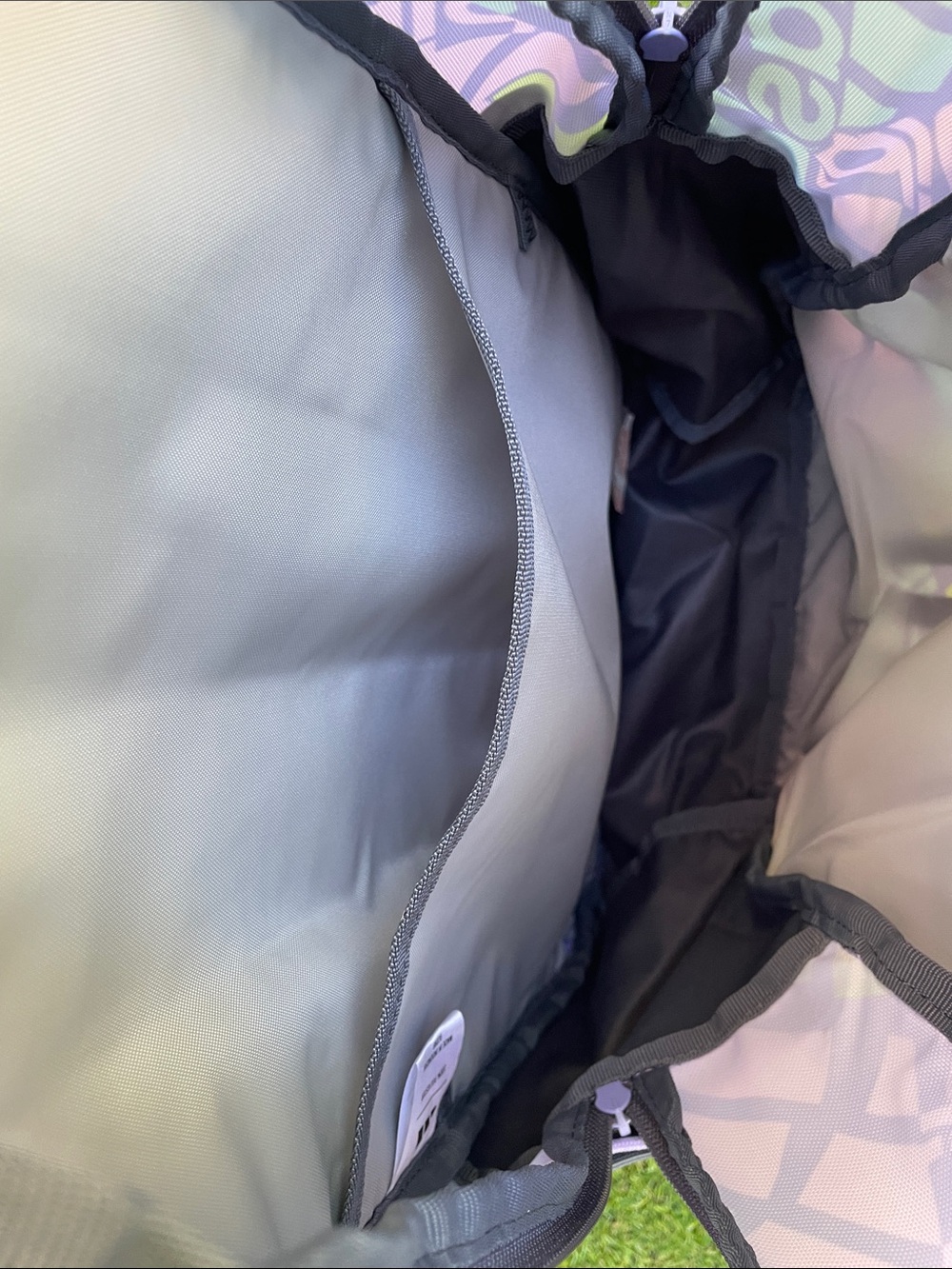 adidas Multicolor Logo Backpack in Purple, Mint & Lime - Picture 7 of 16